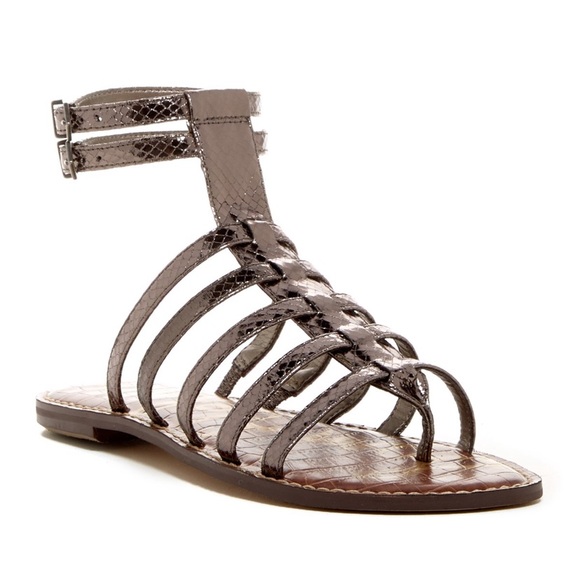 Sam Edelman Shoes - Sam Edelman Metallic Snakeskin Gladiator Sandal